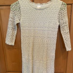 Cream colored sweater dress